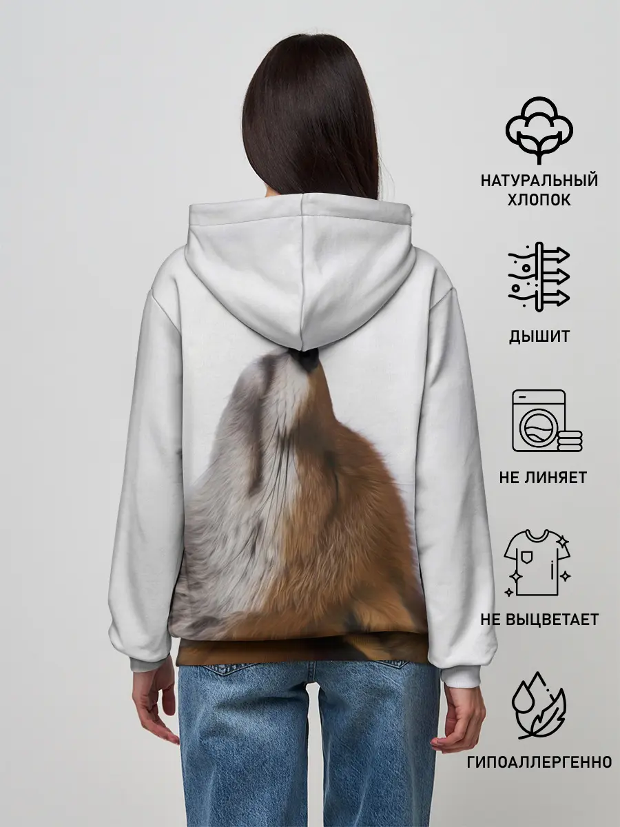 Женское худи / Лиса Главное фыр-фыр