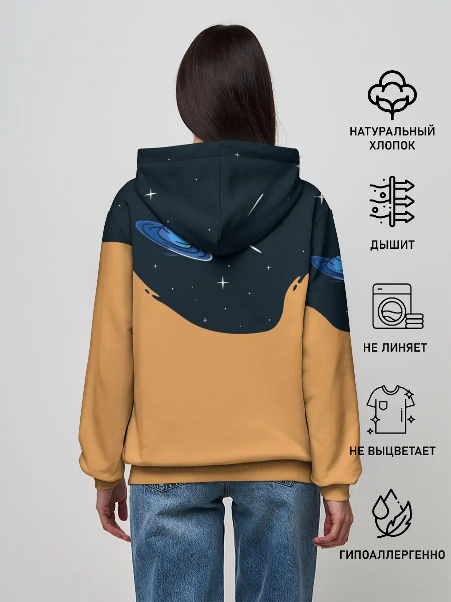 Женское худи / Космонавт и чернила