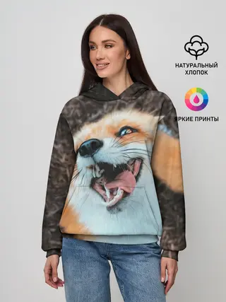 Женское худи / Довольная лиса