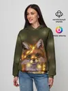 Женское худи / Лисёнок и гирлянда