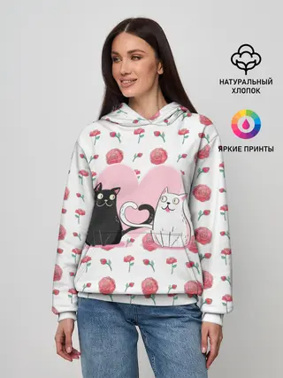 Женское худи / Милые котики