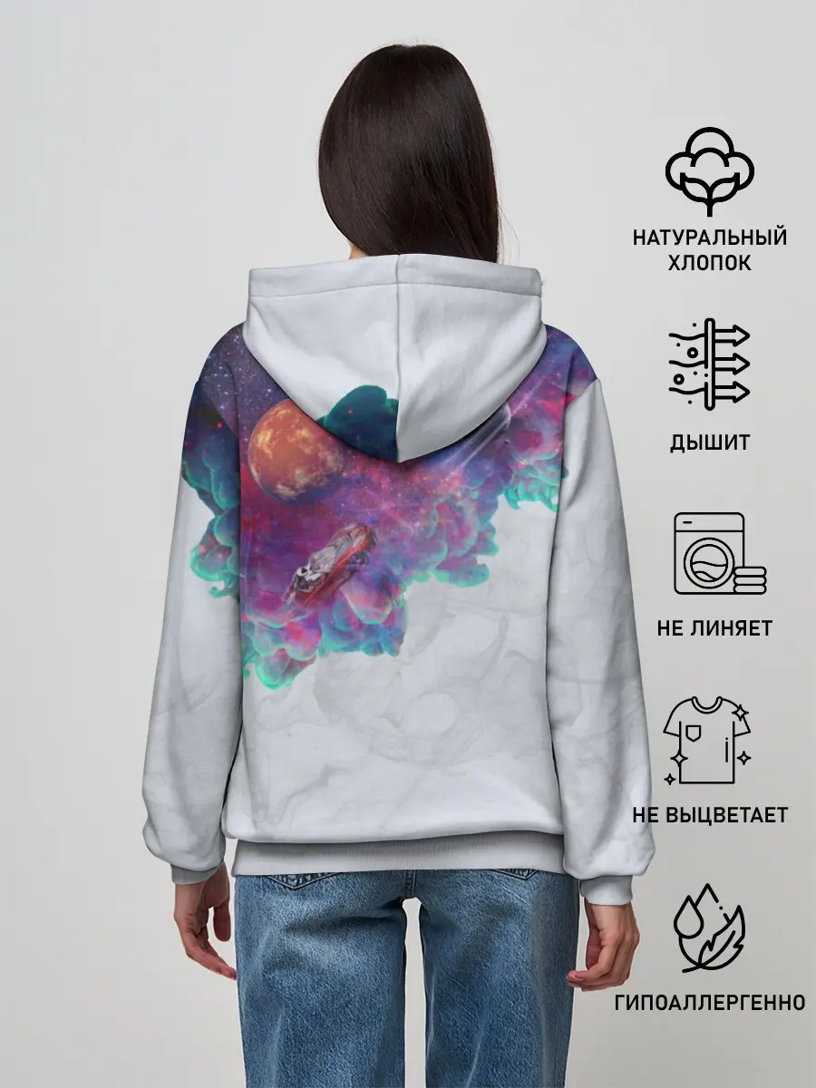 Женское худи / Илон Маск курит космос