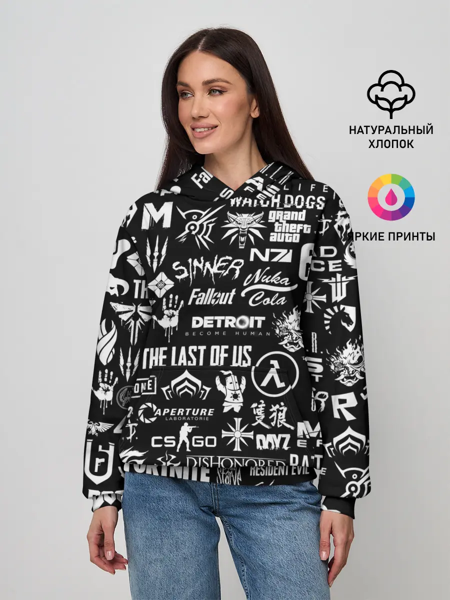 Женское худи / ЛОГОТИПЫ ИГР