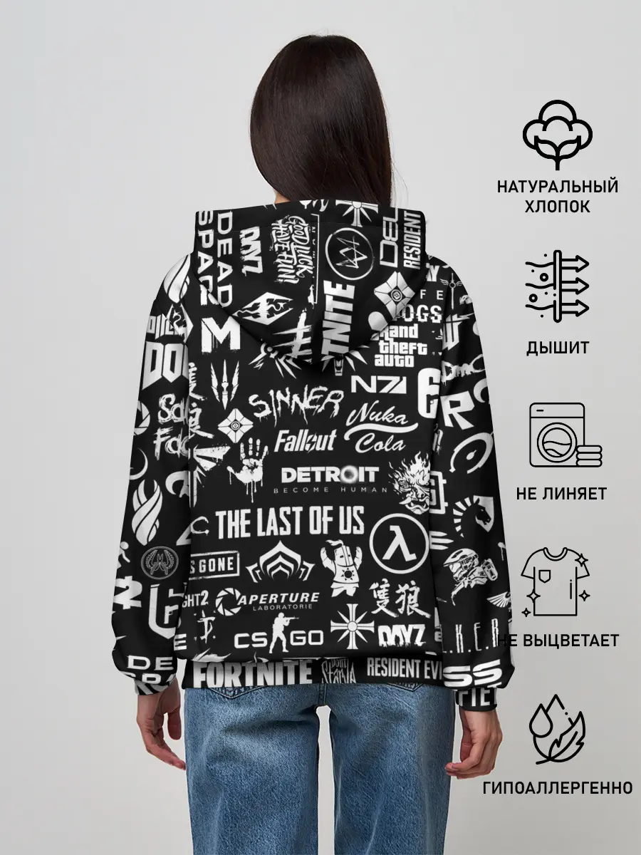Женское худи / ЛОГОТИПЫ ИГР