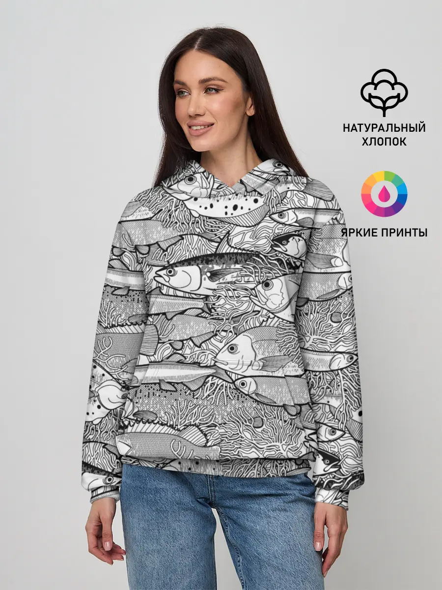 Женское худи / Рыбы