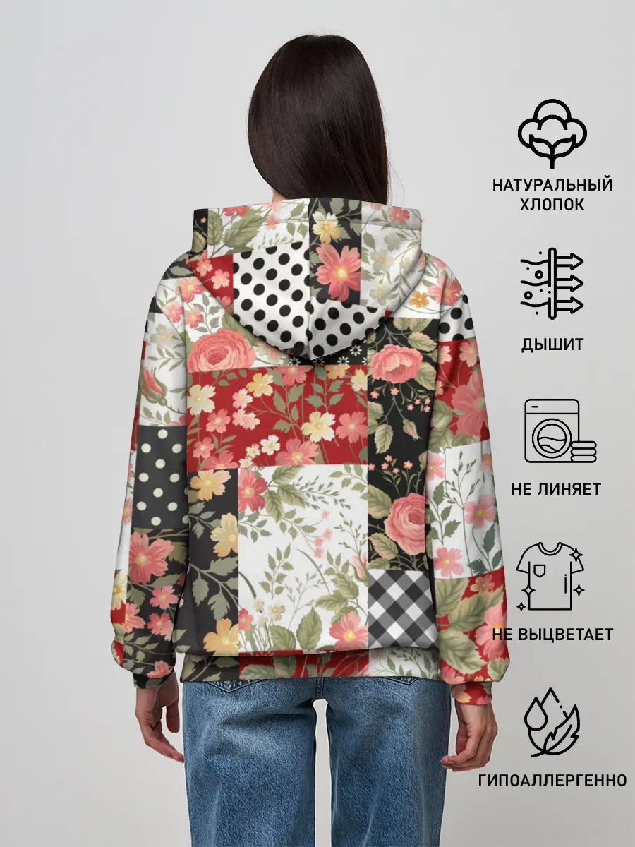 Женское худи / Лоскутный орнамент