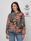 Женское худи / Черепа и розы