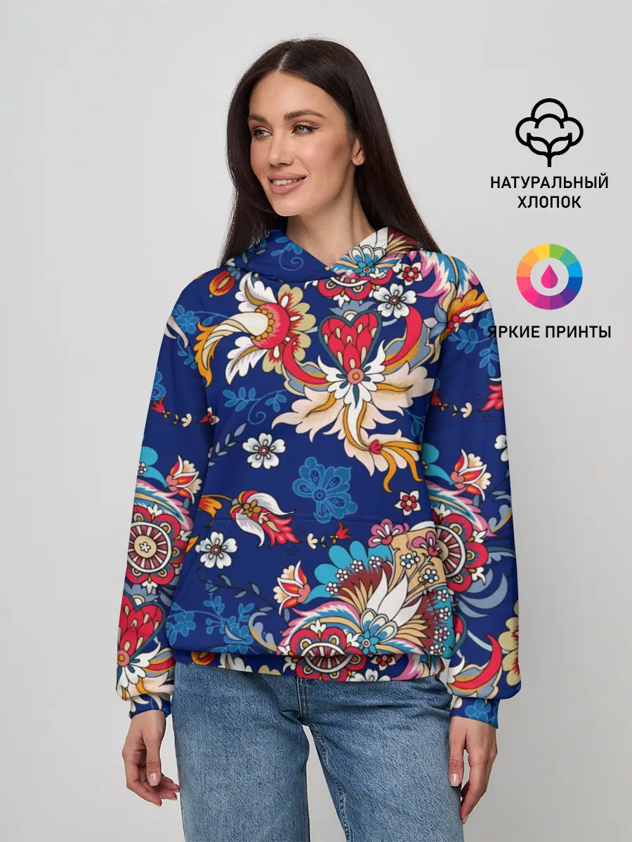 Женское худи / Экзотический орнамент