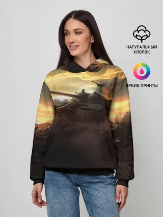 Женское худи / танк на закате