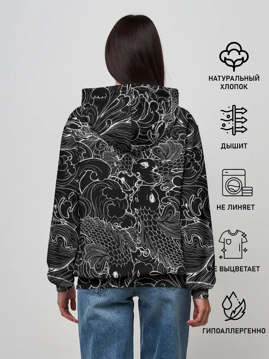 Женское худи / Карпы кои