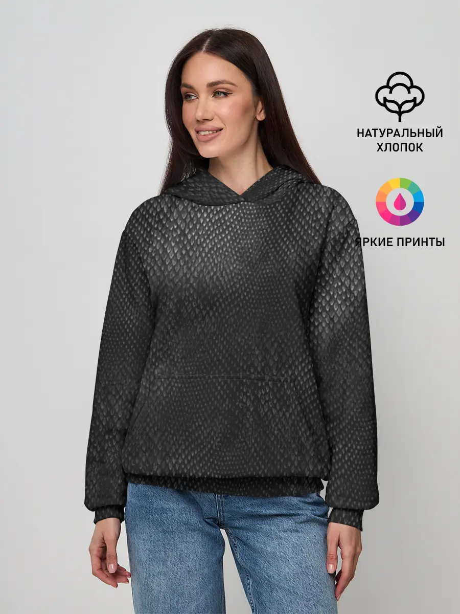 Женское худи / Черный Дракон