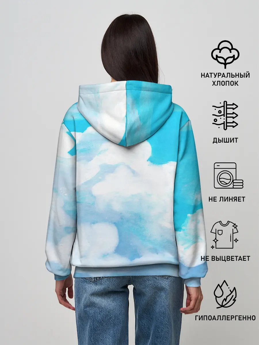 Женское худи / Акварельный Мем