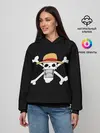 Женское худи / вытянутый череп One Piece