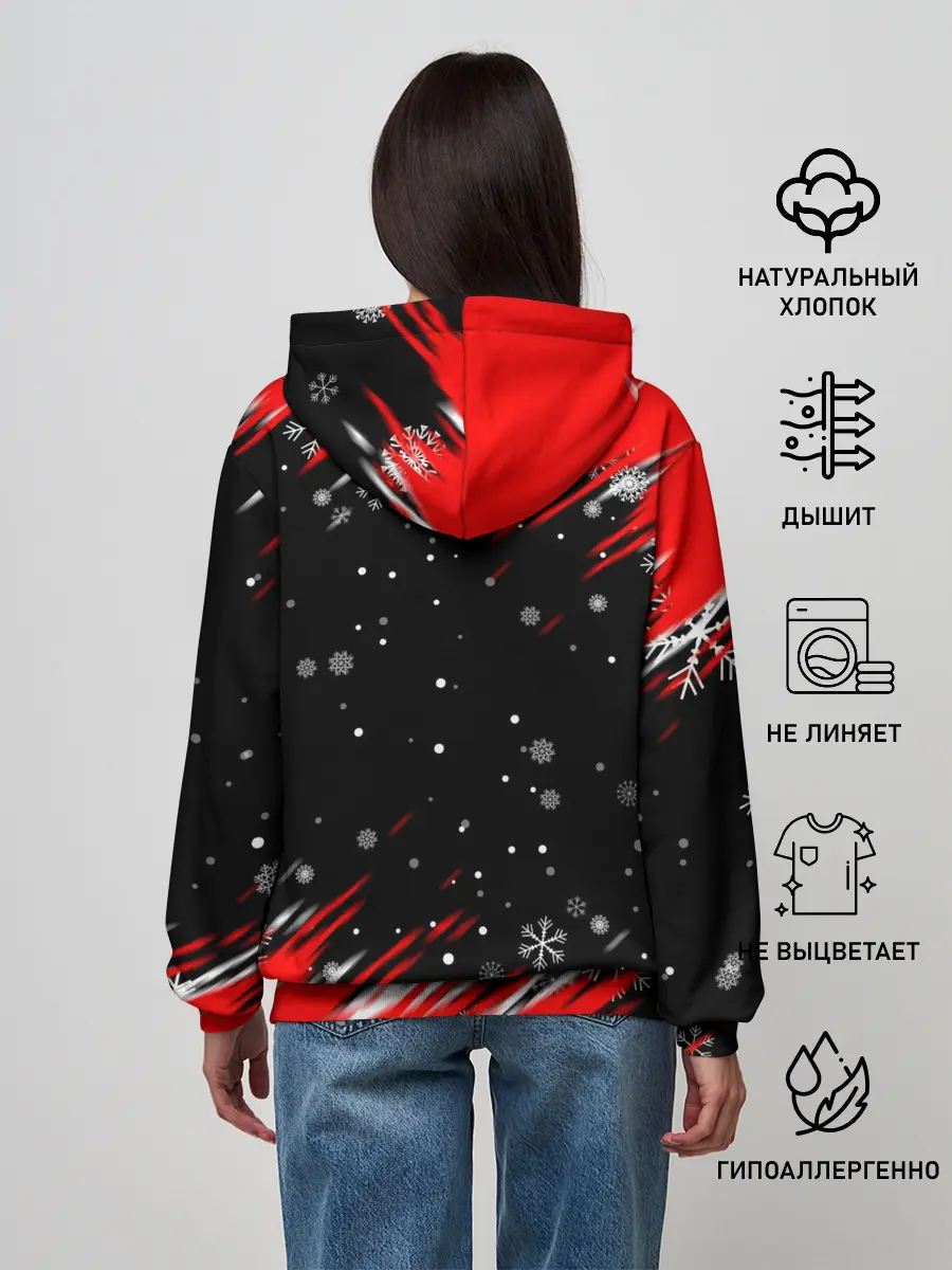 Женское худи / HAZBIN HOTEL НОВОГОДНИЙ.