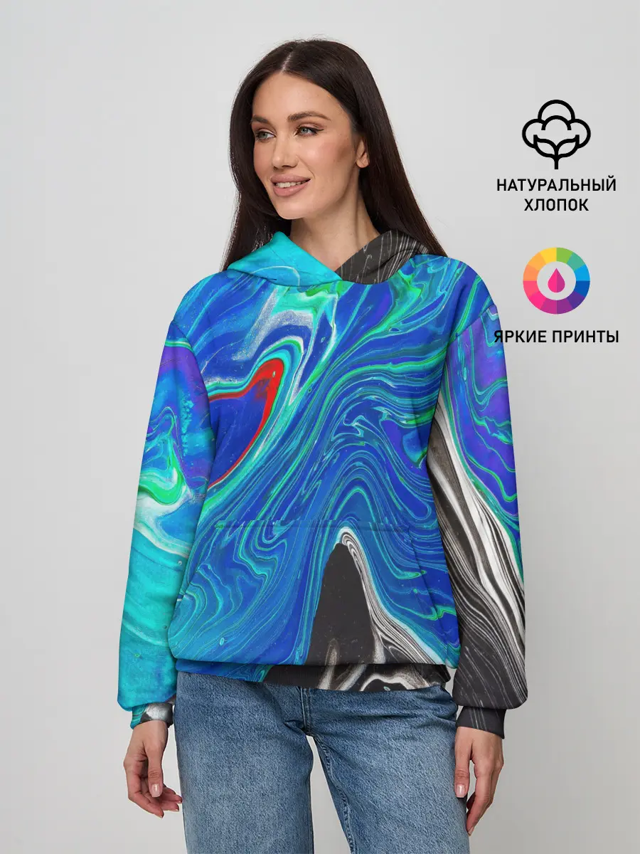 Женское худи / КИСЛОТНЫЙ АКРИЛ