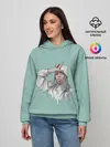 Женское худи / Billie Eilish Mint Art