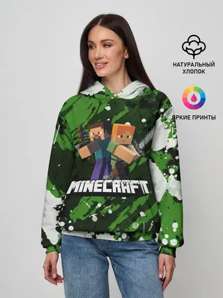 Женское худи / Minecraft / Майнкрафт