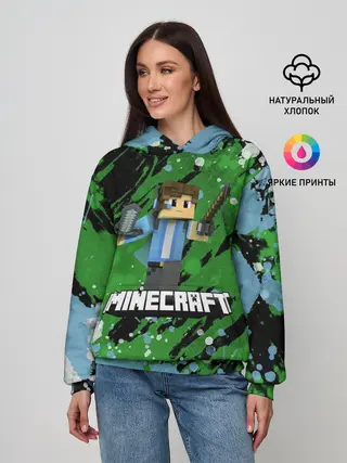 Женское худи / Minecraft / Майнкрафт