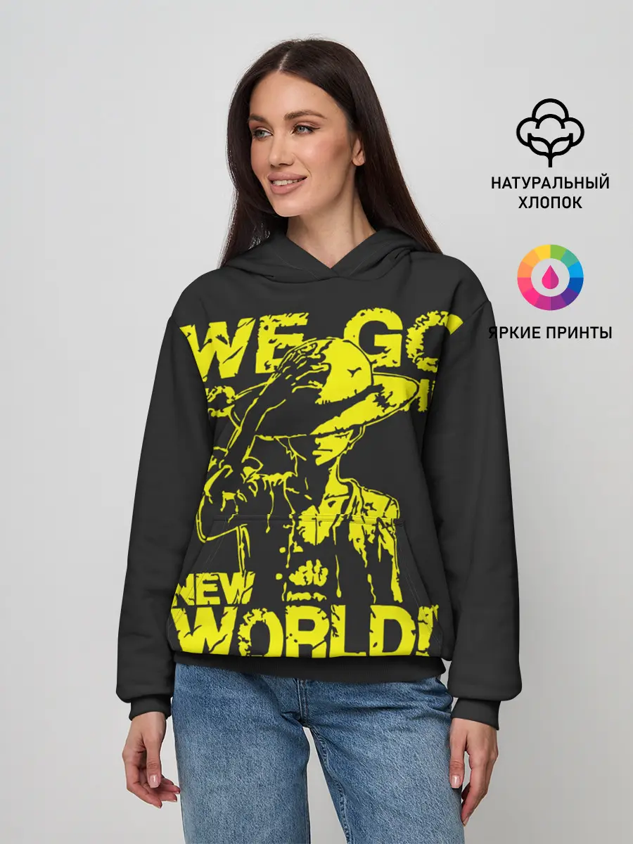 Женское худи / One Piece We Go World
