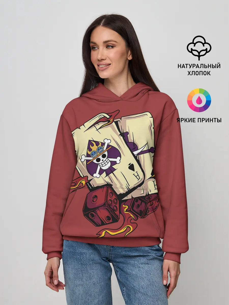 Женское худи / Карты One Piece