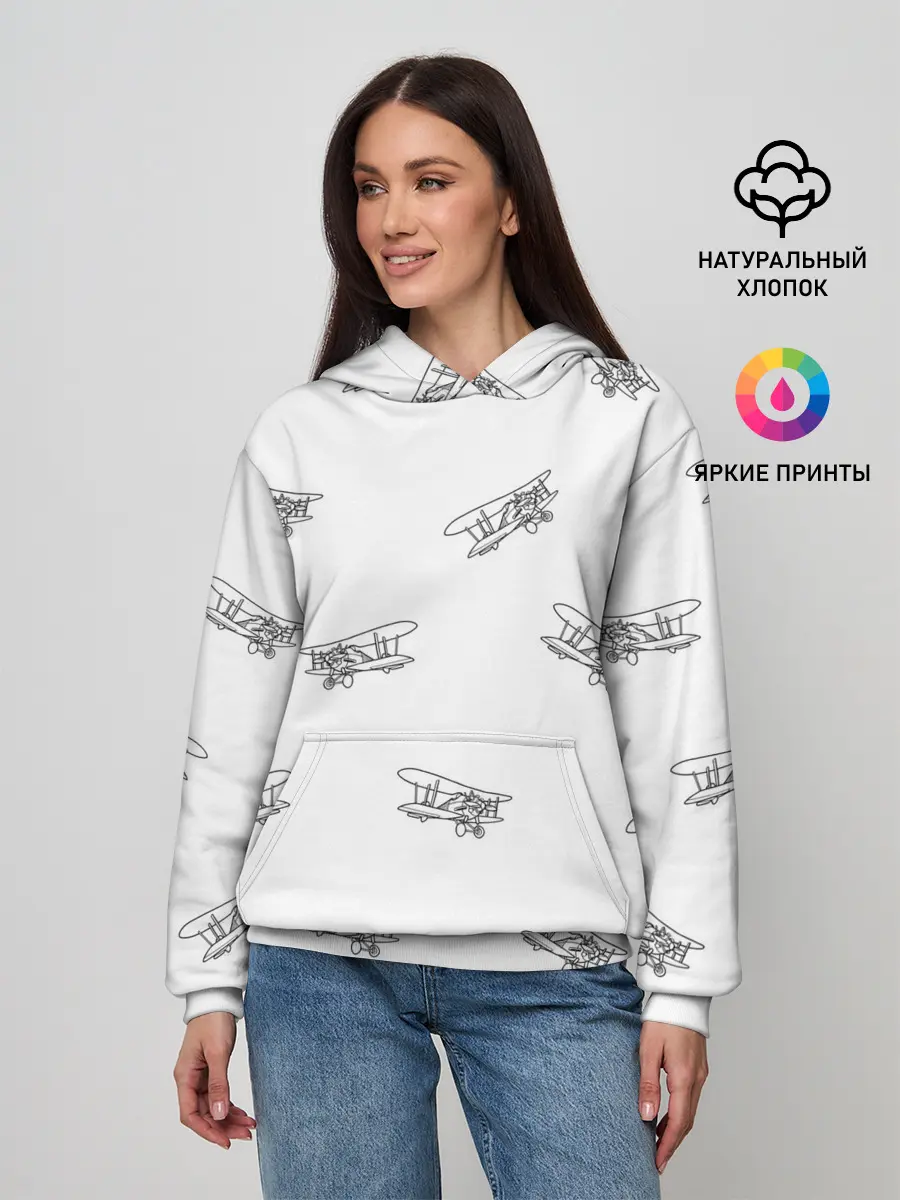 Женское худи / Самолеты к бою!