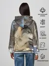 Женское худи / Волк лежит на снегу