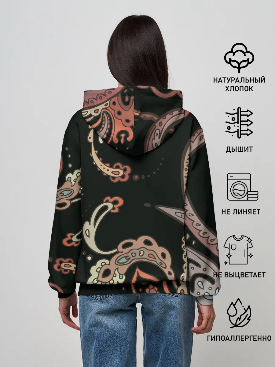Женское худи / Расписной узор