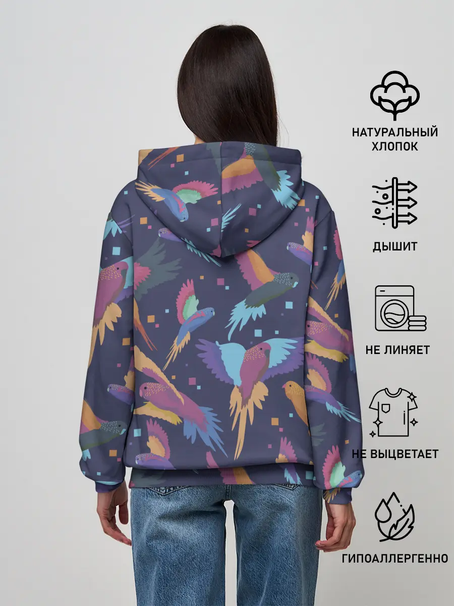 Женское худи / Райские попугаи