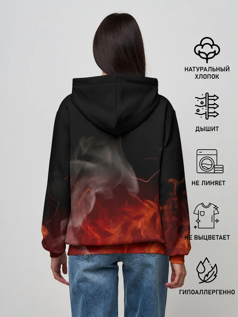 Женское худи / Kimetsu no Yaiba в пламени