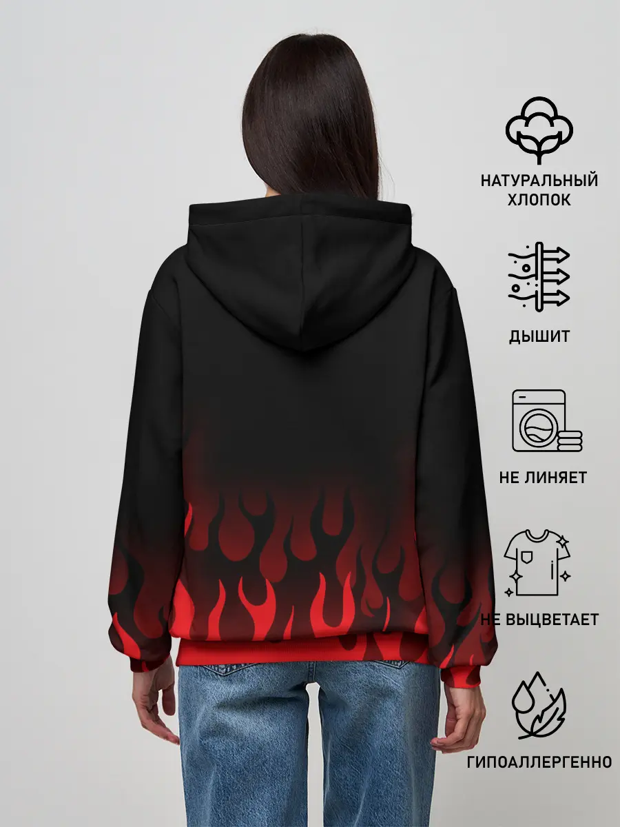 Женское худи / Монокума despair горит