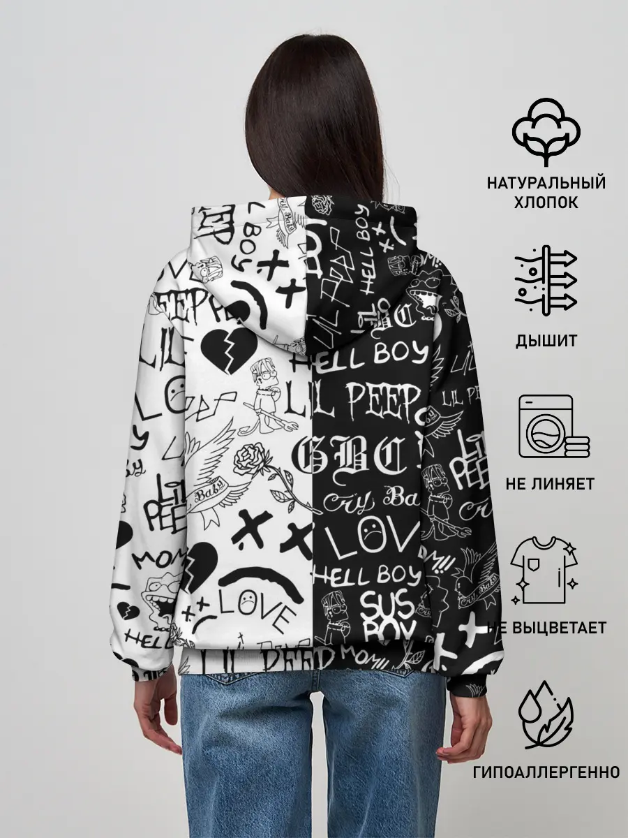 Женское худи / LIL PEEP LOGOBOMBING | ЛИЛ ПИП
