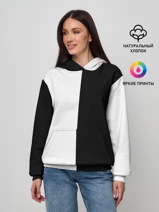 Женское худи / ПРОСТО ЧЁРНО-БЕЛЫЙ | Black and White