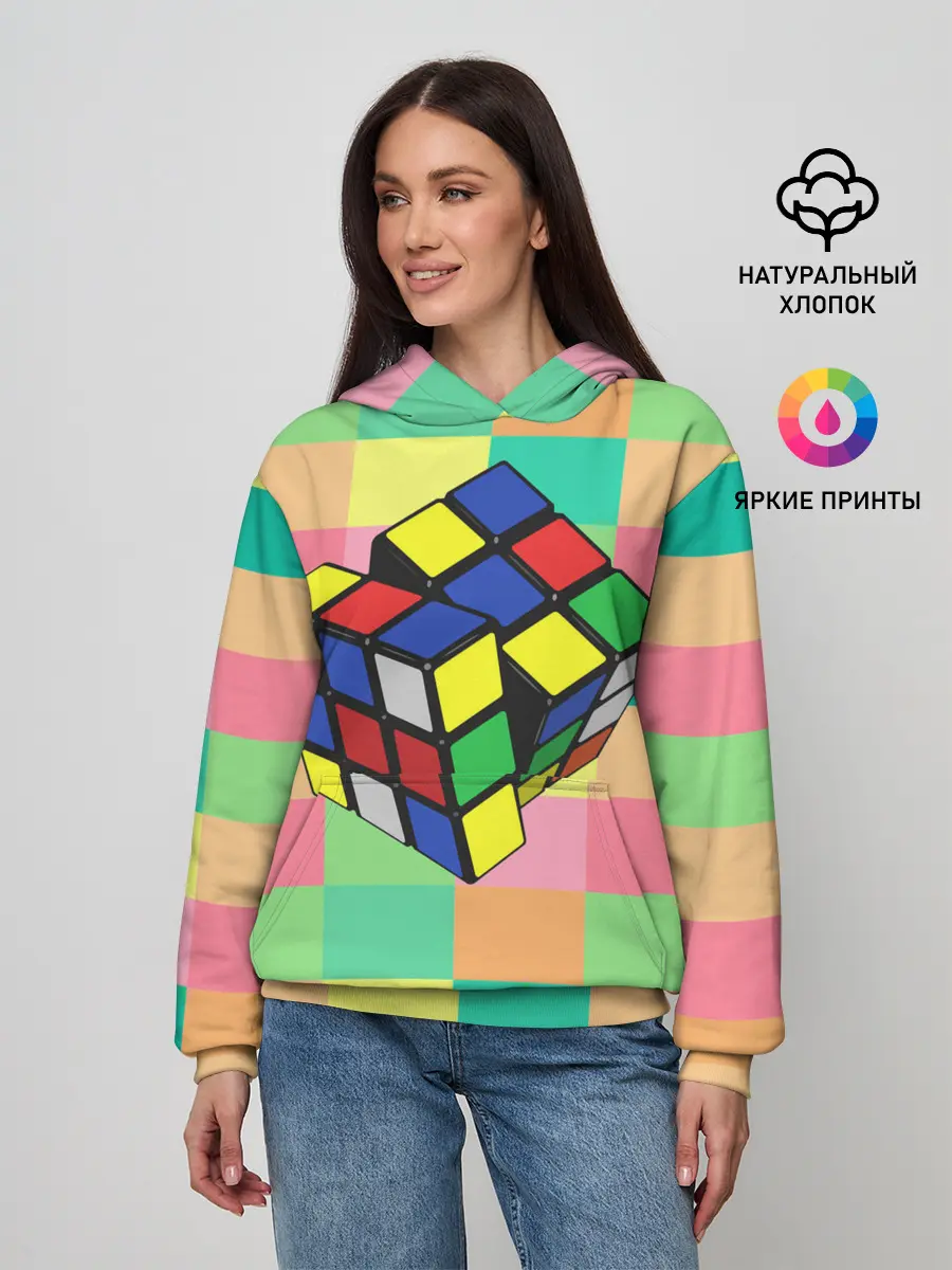 Женское худи / Кубик Рубика