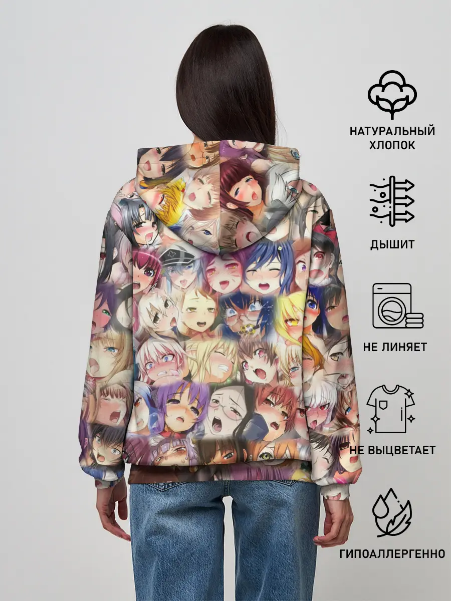 Женское худи / MANY FACES OF AHEGAO! color