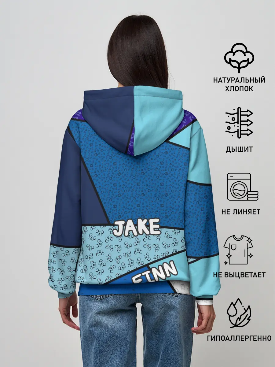 Женское худи / Finn&Jake. Geometric