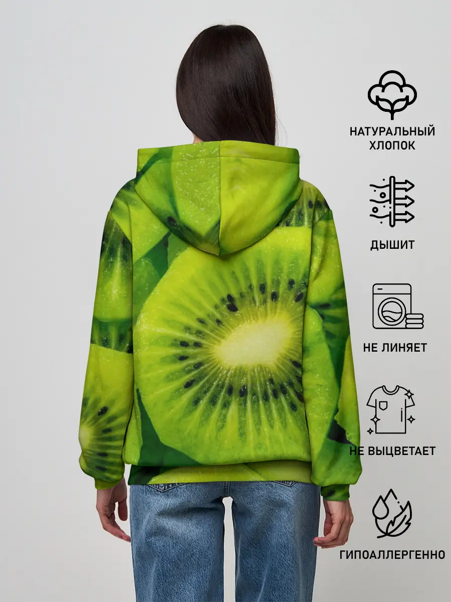 Женское худи / Зеленый киви