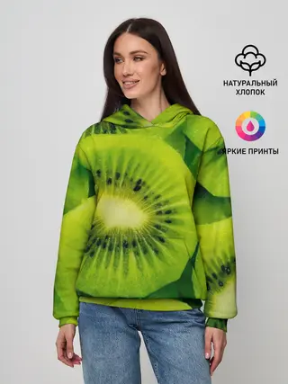 Женское худи / Зеленый киви
