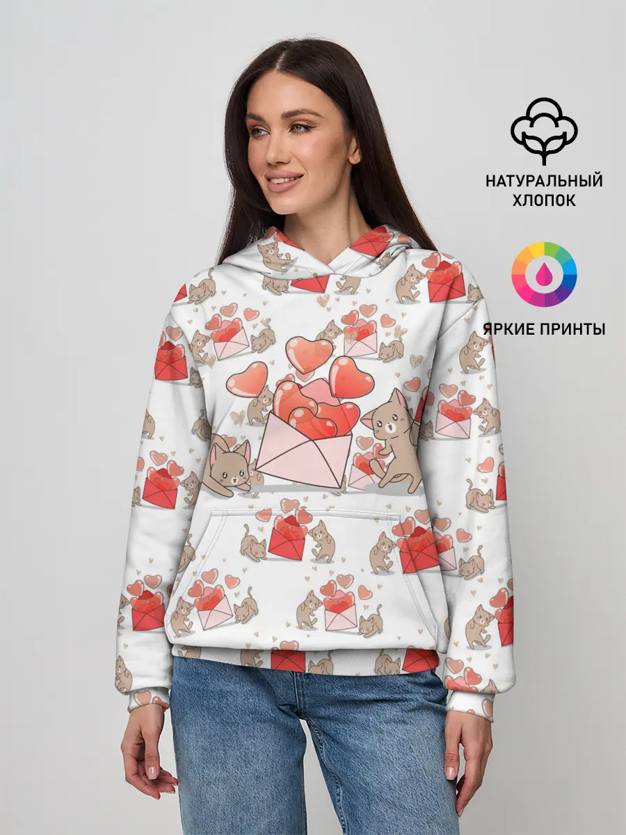 Женское худи / Котики