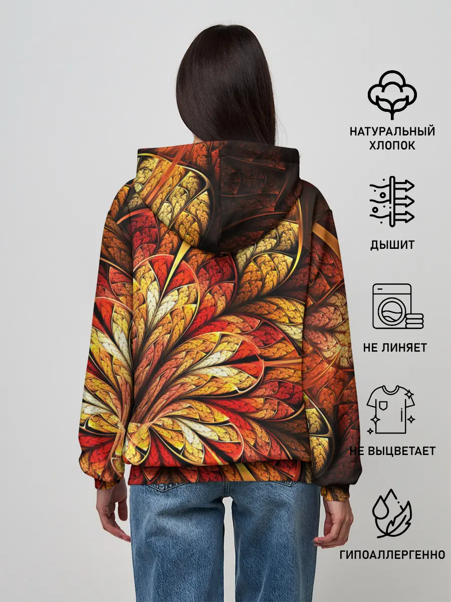 Женское худи / ФРАКТАЛЬНЫЙ УЗОР