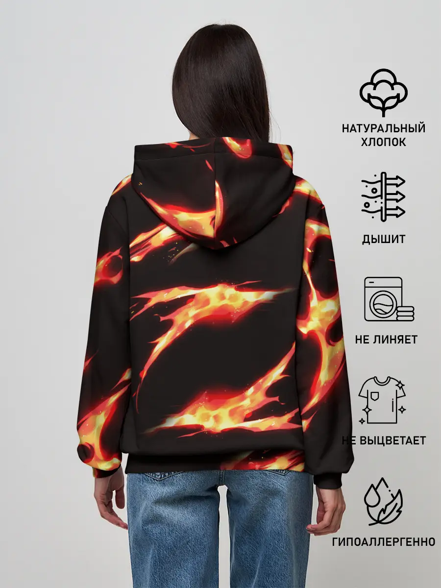 Женское худи / Рассекающий демонов в огенных лучах