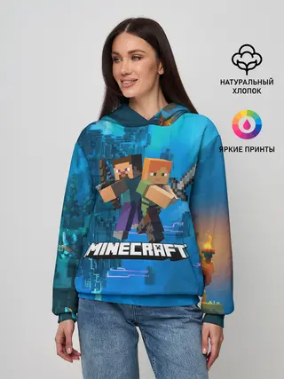Женское худи / Minecraft / Майнкрафт