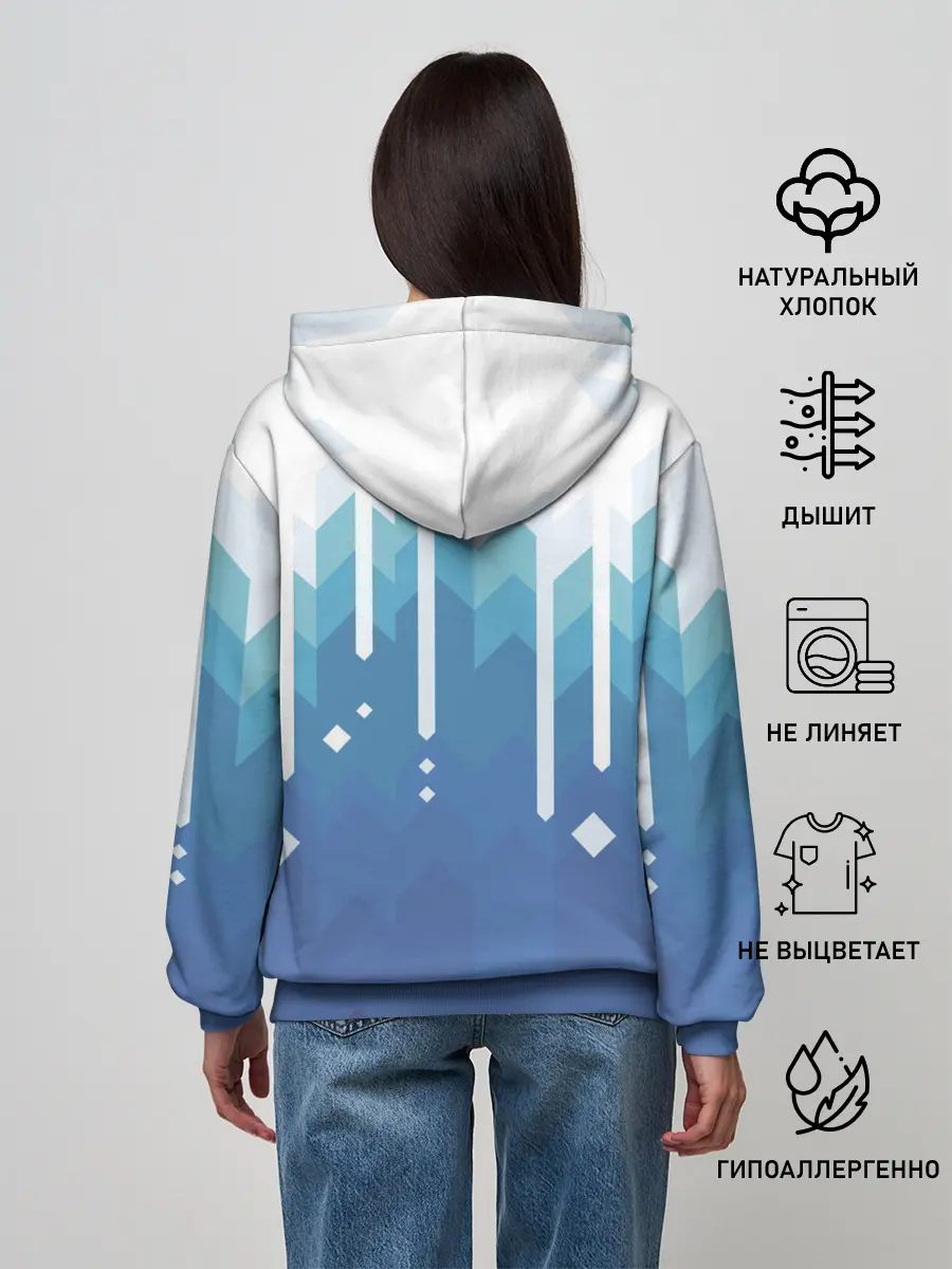 Женское худи / Пиксельные сливки