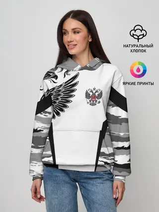 Женское худи / Камуфляж Россия