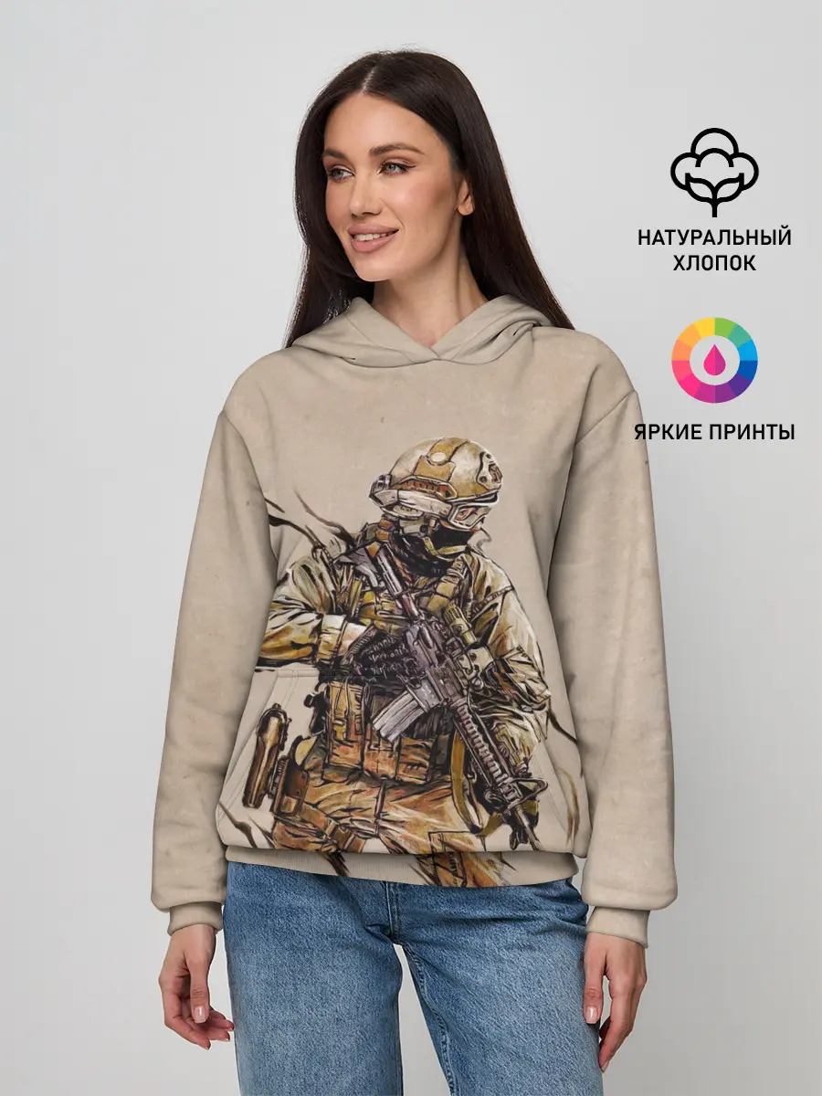 Женское худи / Военный