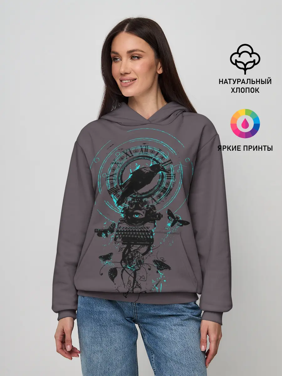 Женское худи / Черный ворон