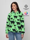 Женское худи / Кошки черные