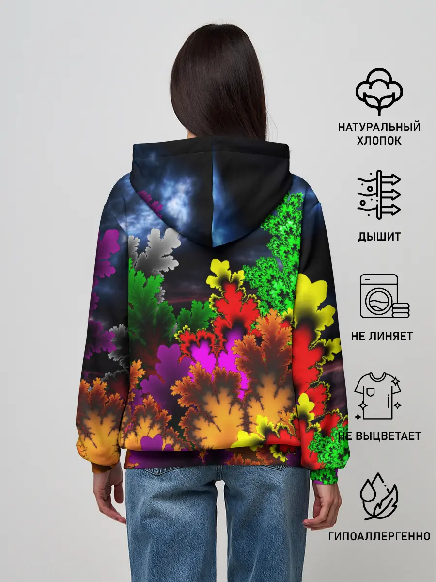 Женское худи / КИСЛОТНАЯ АБСТРАКЦИЯ