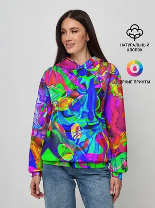 Женское худи / НЕОНОВЫЕ КРАСКИ