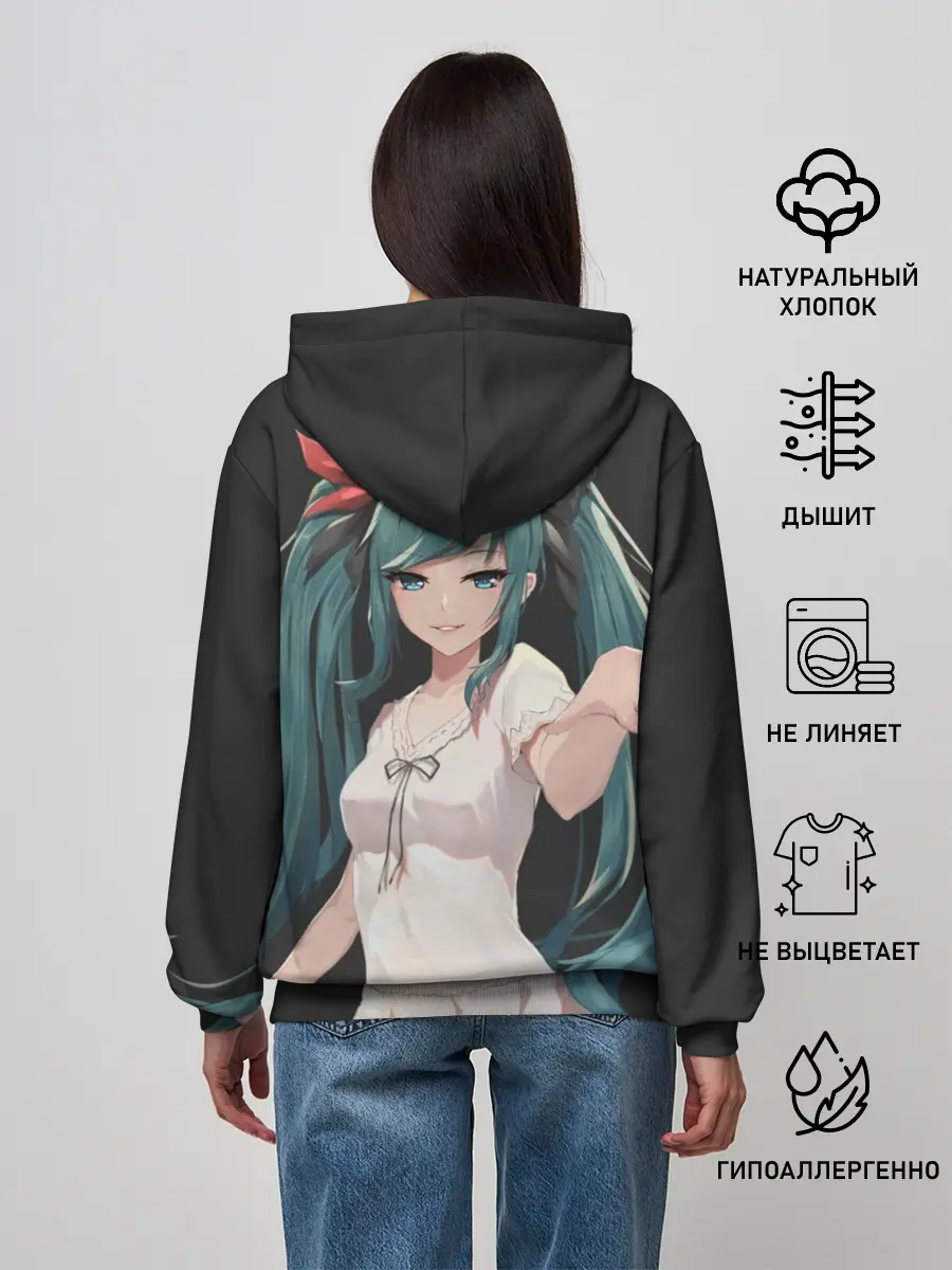 Женское худи / Хацуне Мику с протянутой рукой