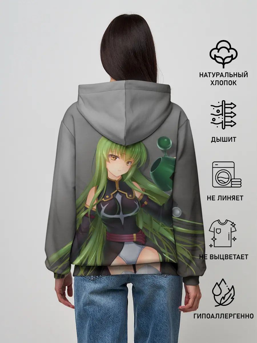Женское худи / Code Geass art gray